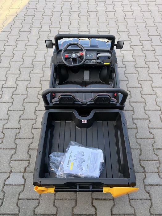 AUTO na akumulator 12V 10Ah 4 silniki Farmer Truck Wywrotka Kiper Pilot Czarny