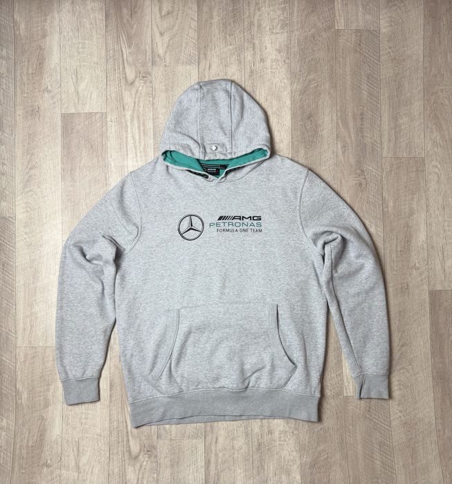 Худи Puma Mercedes AMG Petronas размер L оригинал спортивная кофта мужская серая пума
