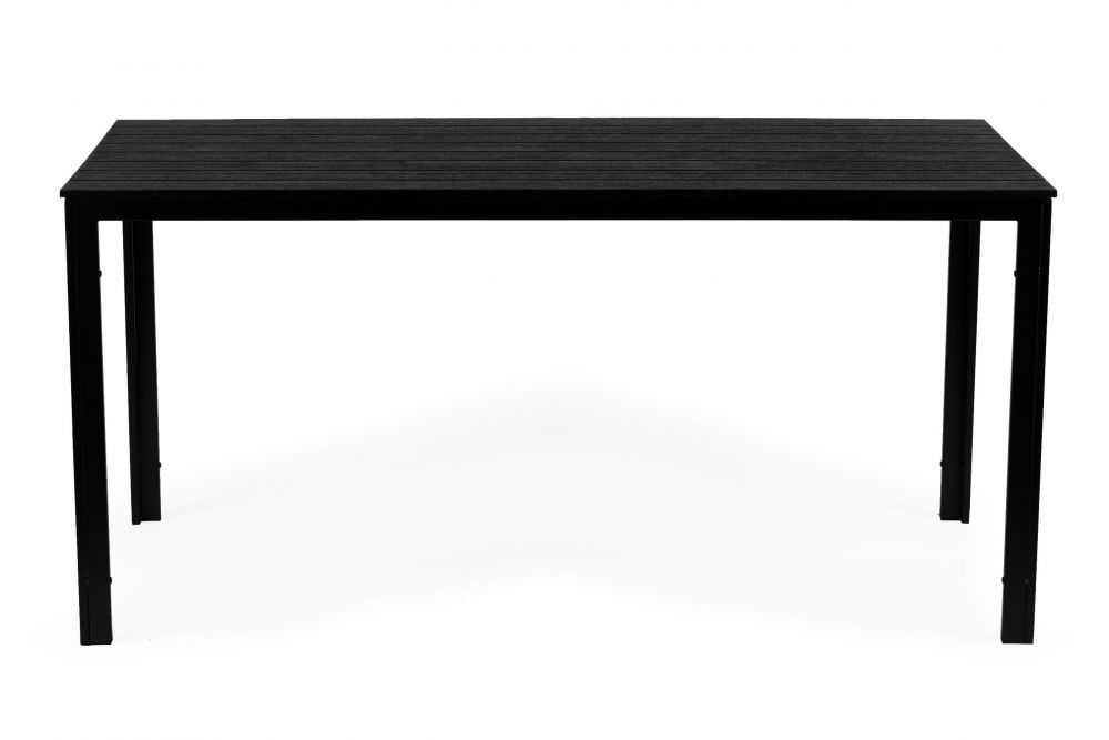 STÓŁ OGRODOWY 6-osobowy 156 x 78 cm na taras / balkon - CZARNY