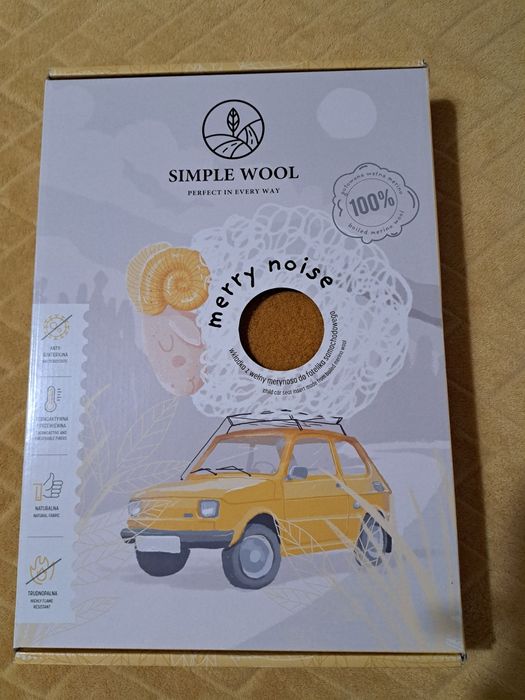 Wkladka do fotelika samochodowego z wełny z merynosa