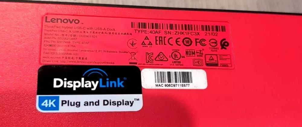 Док станція ThinkPad Hybrid USB-C 40AF