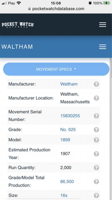 Zegarek kieszonkowy Waltham USA złoty