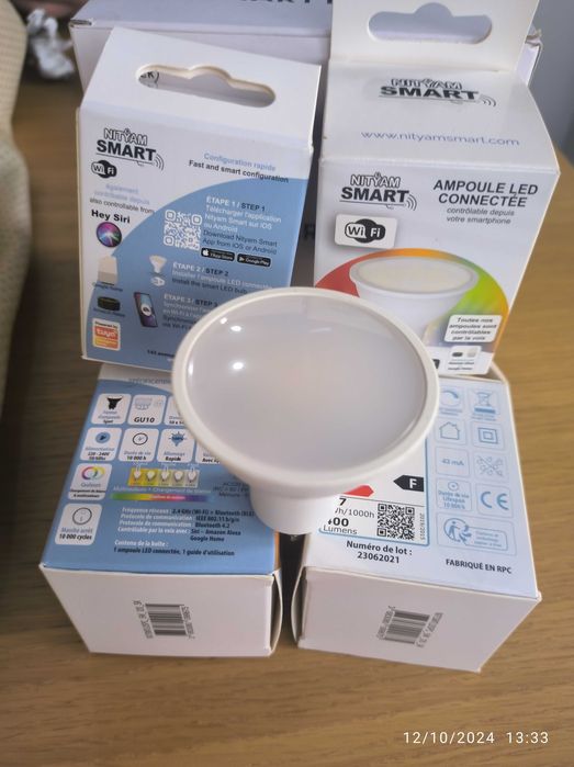 4 SMART Lâmpadas LED WiFi bluetooth 4,7 W 400Lm GU10