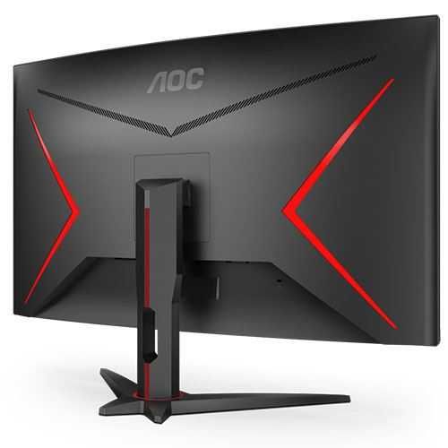 Monitor Curvo Gaming VA 27" C27G2E/BK Full HD 240Hz FreeSync Premium (Preto/Vermelho) - AOC