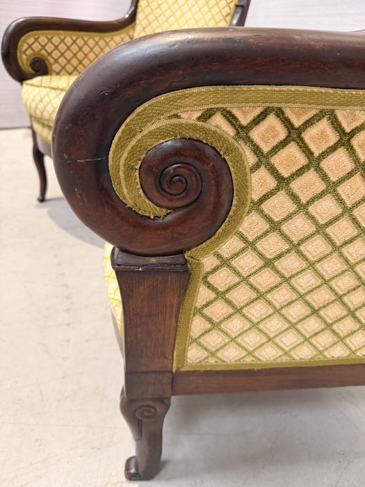 Fotele imperialne vintage Francja lite drewno fotel