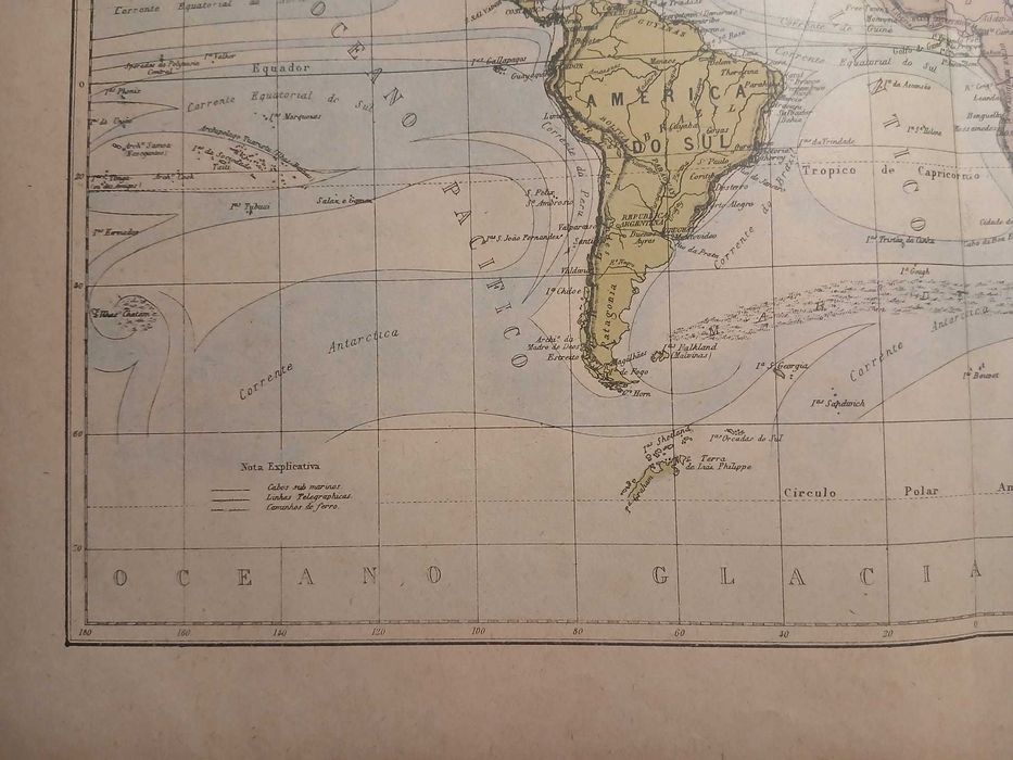 Mapa Planisfério Final Séc XIX, Início do Séc XX