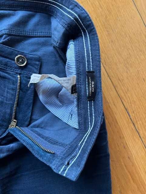 Calças - Marca Massimo Dutti - Cor azul marinho - Tam 38