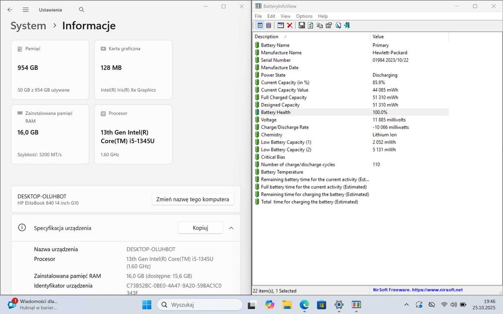 HP EliteBook 840 G10 | i5-1345U | 16GB | 1TB | WUXGA | Ładowarka