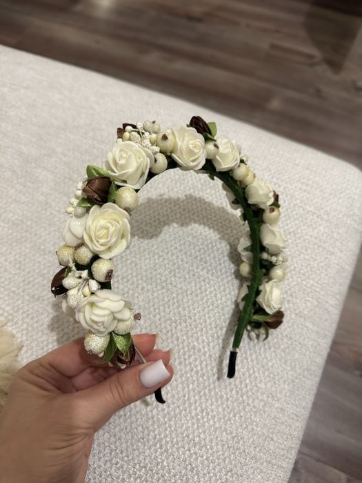 Віночок обруч білий