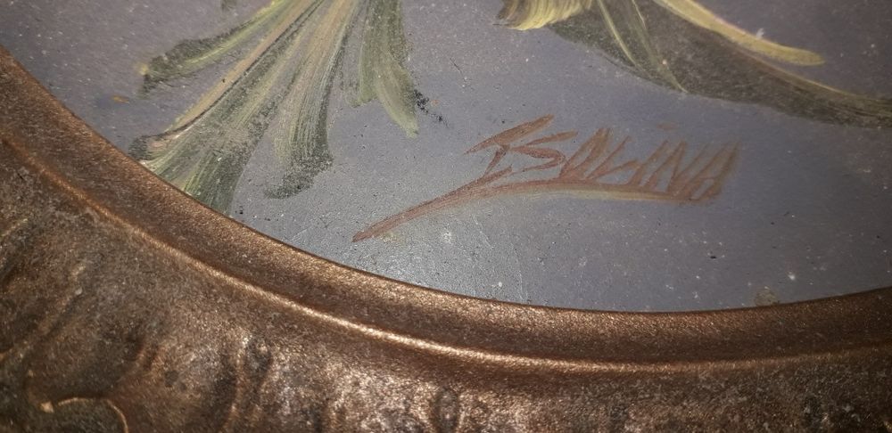 Pintura a óleo  com muldura