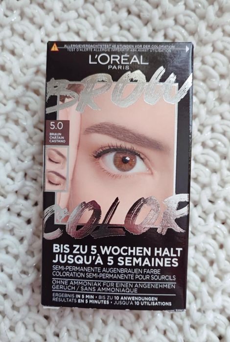 L'Oréal Paris Brow Color Zestaw Do Koloryzacji Brwi 5.0 Brązowy 2ml