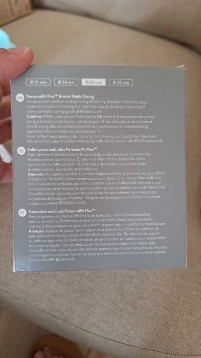 Medela PersonalFit Flex 27 mm – 2 Funis Novos