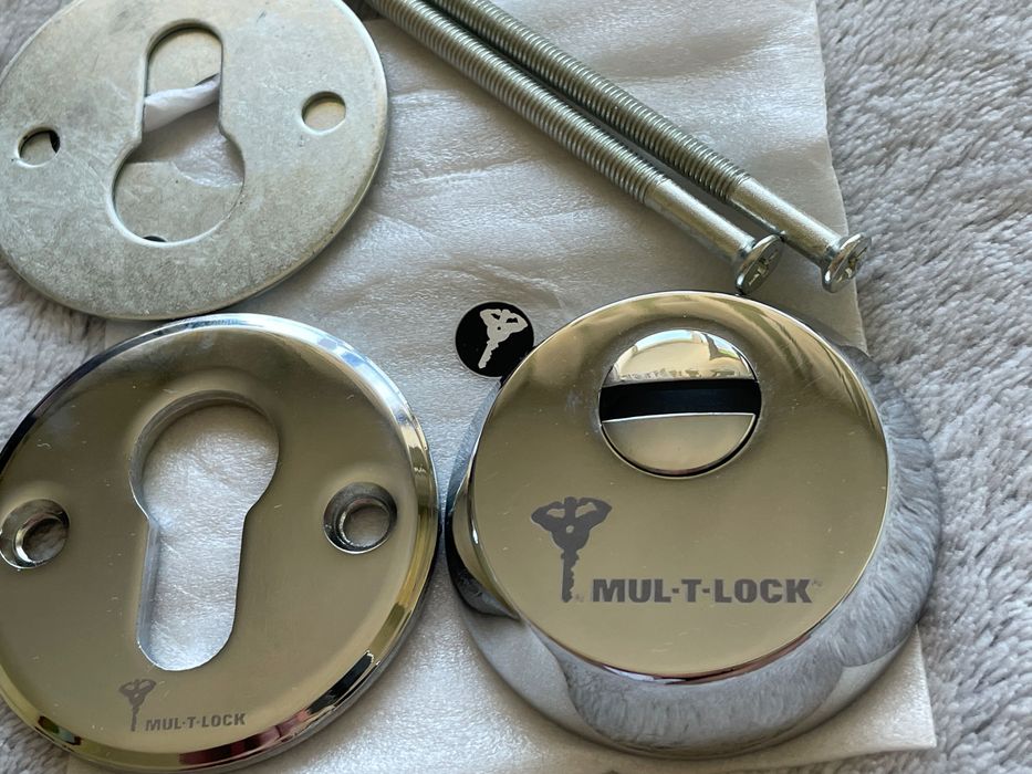 Броненакладка дверного замка Никель. Новая