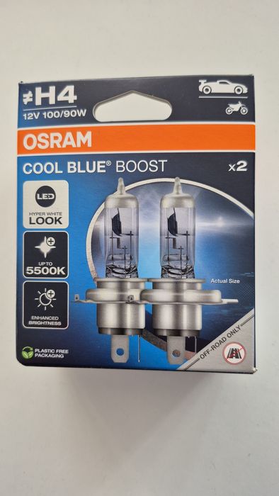 Żarówki Osram Cool Blue Boost 5500k H4.