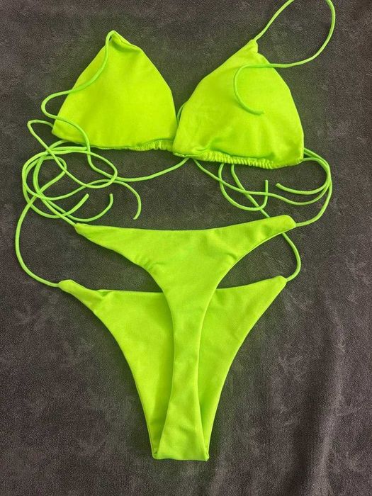Dwuczęściowy neonowy STRÓJ kąpielowy bikini
