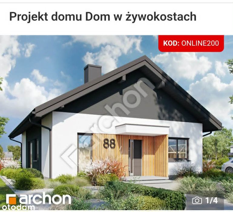 Dom wolnostojący "DOM W ŻYWOKOSTACH" z dużą działką blisko lasu,rzeki.