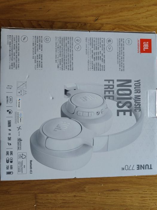 Nowe słuchawki bezprzewodowe JBL tune 770NC. Paragon gwarancja