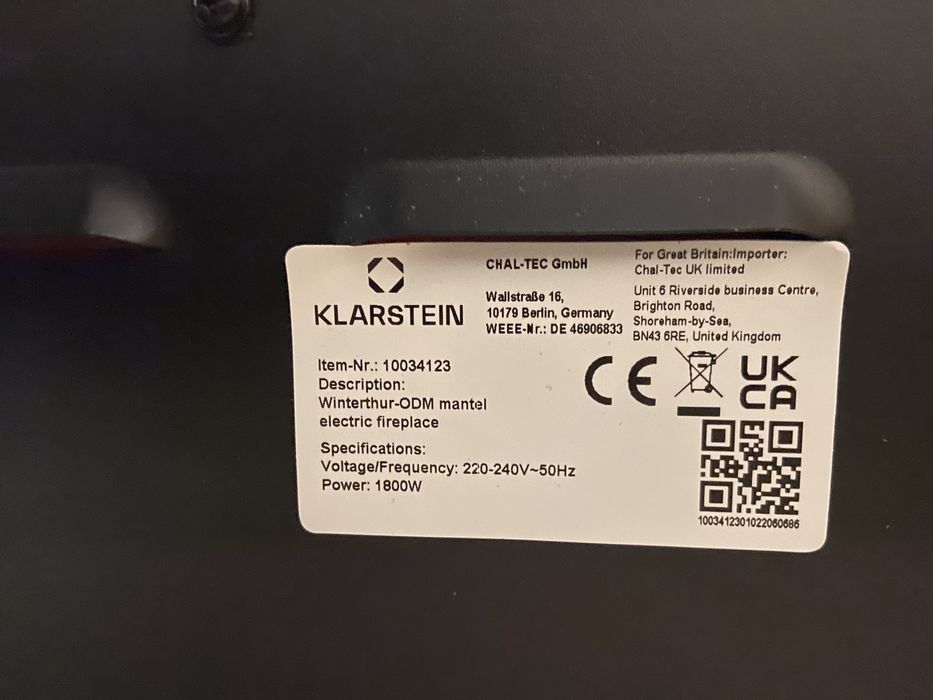Bio Kominek na prąd 1800w Klarstein