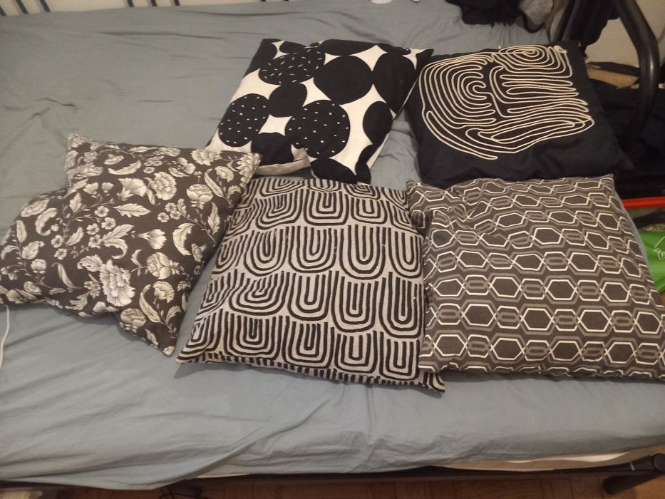 5 almofadas sofa 50x50cm IKEA com fronha