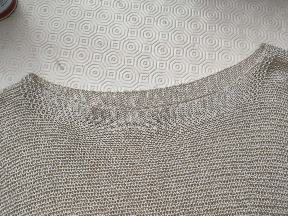Camisola Malha Bege Tamanho S/M - Nova