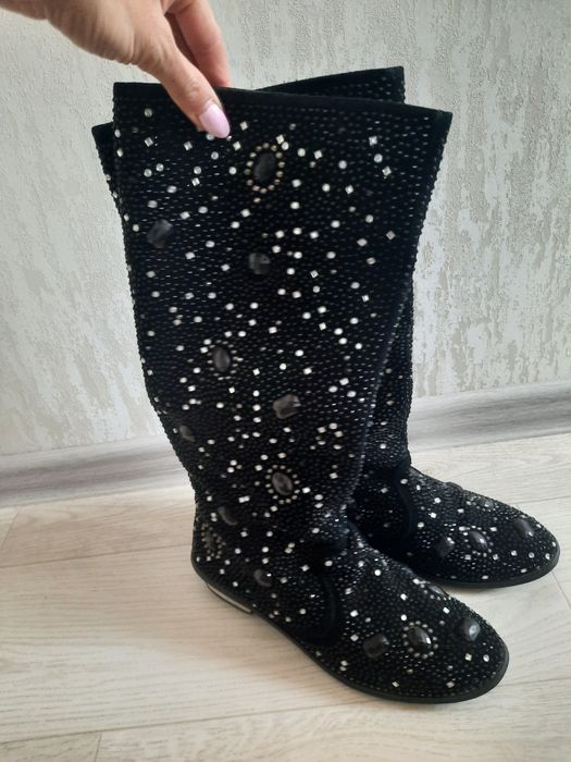 Сапожки  із камінцями Miu Miu