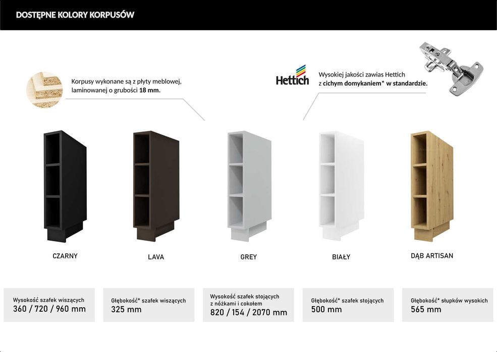 SK LAKIER Kuchnia QUATRO+ meble szafki kuchenne mat TRANSPORT wycena