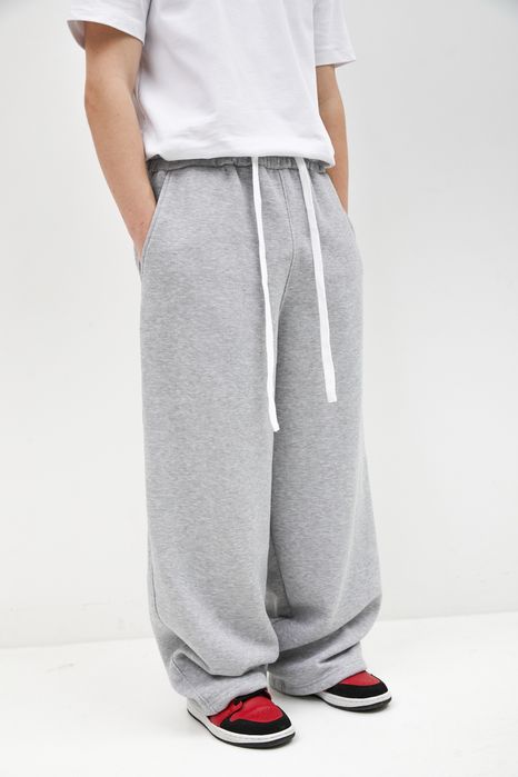 Широкі сірі спортивні штани baggy бегги широкие штаны свитпентс