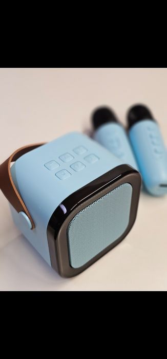 Coluna portátil Bluetooth karaoke mais 2 micros