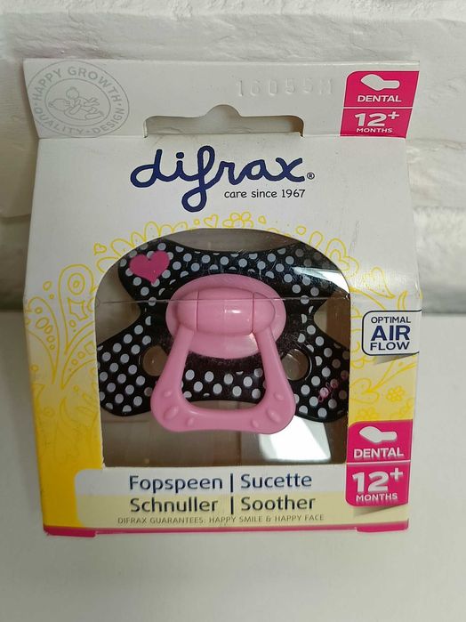 Difrax Smoczek anatomiczny ortodontyczy 12-18 miesięcy BLACK