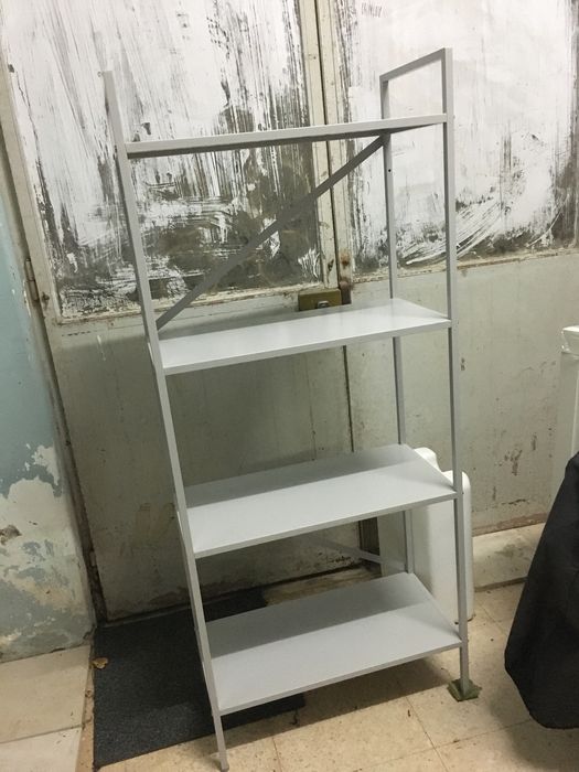 Grey storage shelf