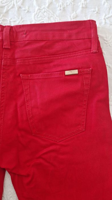 Calças vermelhas, skinny, Zara tamanho 36