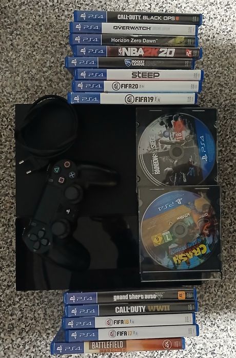 Playstation 4/15 jogos/1 comando