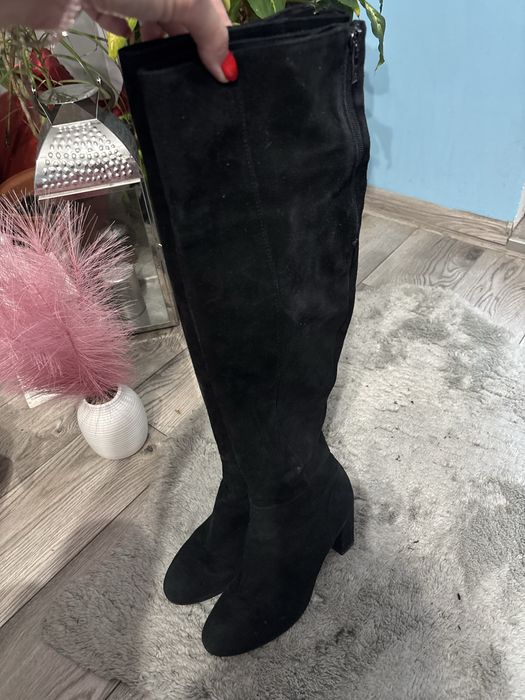Eleganckie kozaki samszowe Nessi 37
