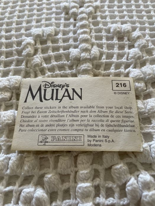 Caixa Adesivos Panini Disney's Mulan 1998