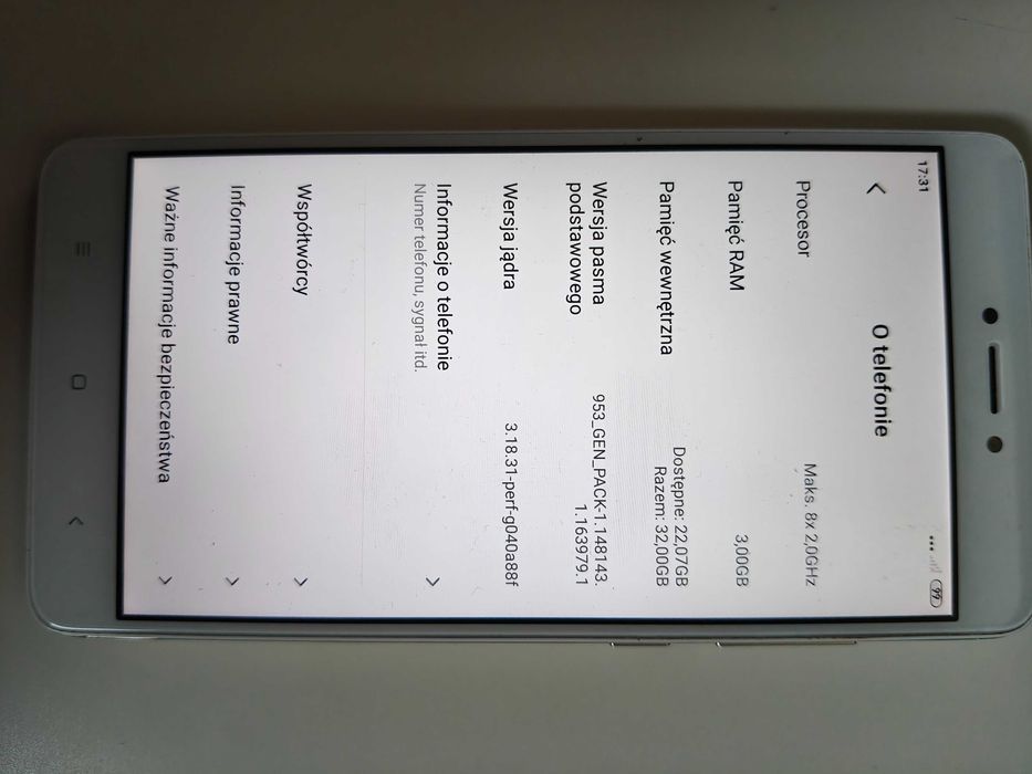 Xiaomi Redmi Note 4, stand bardzo dobry