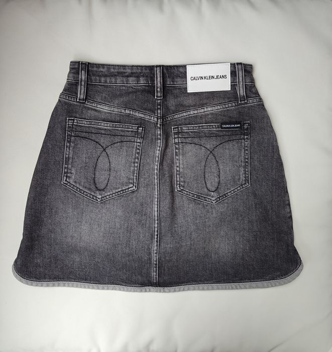 Calvin Klein Jeans spódniczka jeansowa logowana S