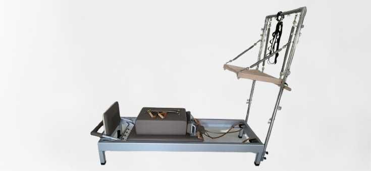 Klasyczny Reformer Pilates z Wieżą Aluminiowy 4 Sprężyny Box Jumpboard Mata