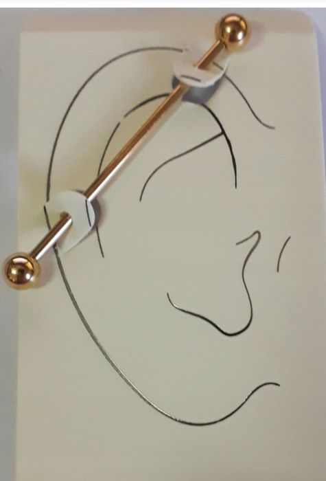 Kolczyk do chrząstki ucha sztanga