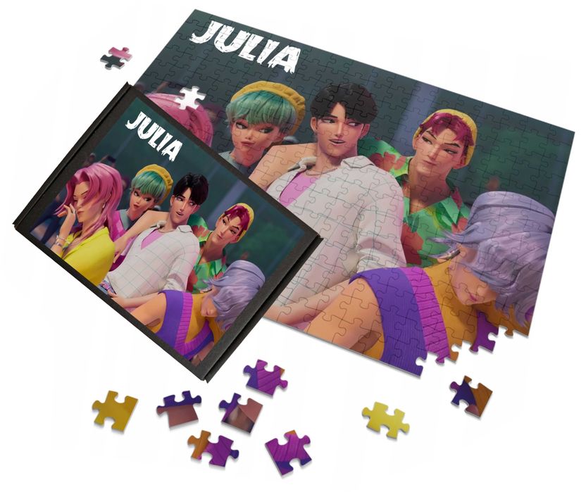 Kpop DEMON HUNTERS Huntrix SAJA BOYS puzzle A3 A4 personalizowane