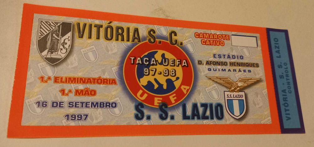 Bilhetes de Futebol do Vitória S.C. na Taça Uefa