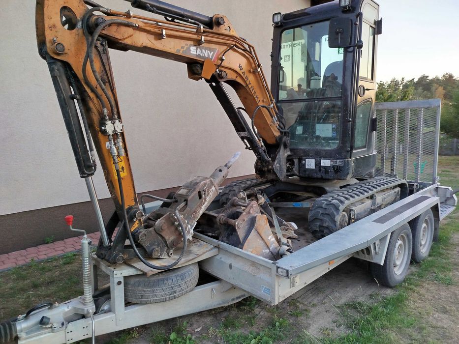 Usługi minikoparka-  Wykopy Wyburzenia - kucie minikoparką z młotem