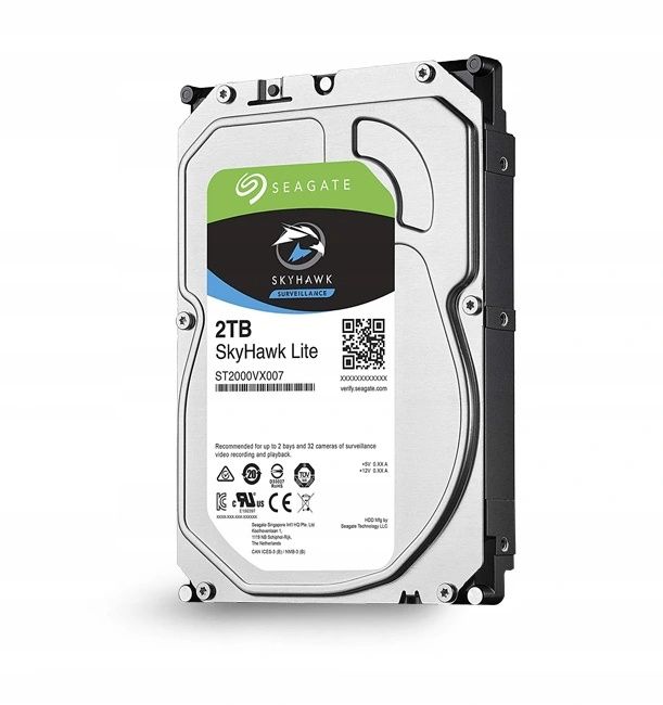 Dysk Twardy Seagate Skyhawk 2 Tb Sata Iii 3,5" Uszkodzony