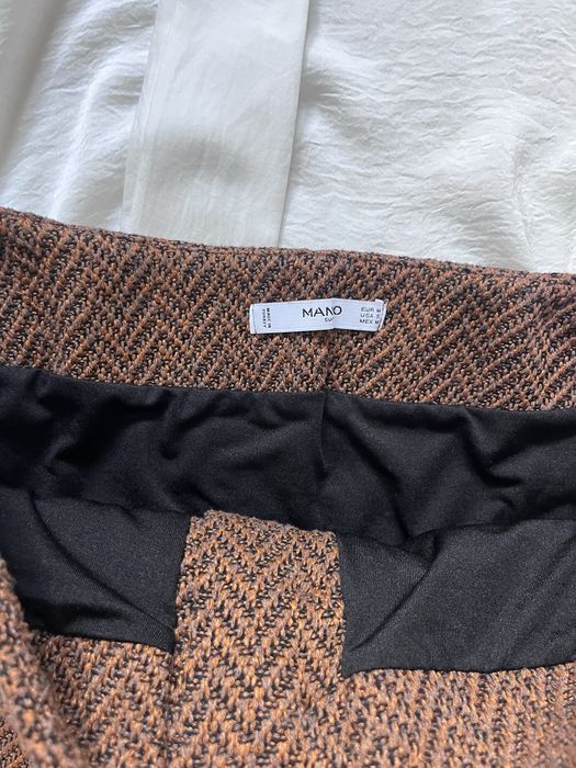 MANGO elegancka brązowa spódnica M vintage old money