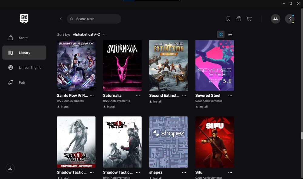 Аккаунт Epic Games 200 игр на 60000 грн, с 2020 года