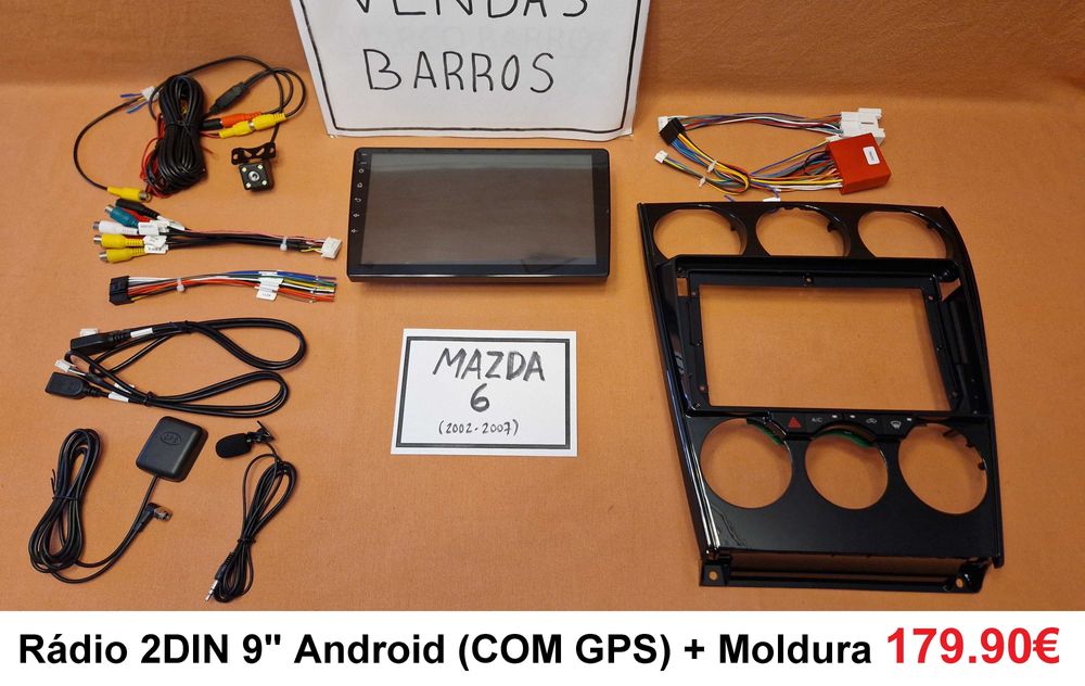 (NOVO) Rádio 2DIN • MAZDA 6 (2002 a 2012) • Android GPS [4+64GB]