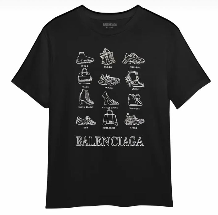 Футболки Balenciaga Logo BB унисекс черная белая баленсиага Новинки