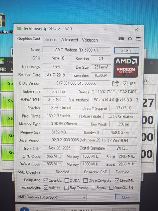 Komputer stacjonarny i7-7700k, Radeon RX 5700xt