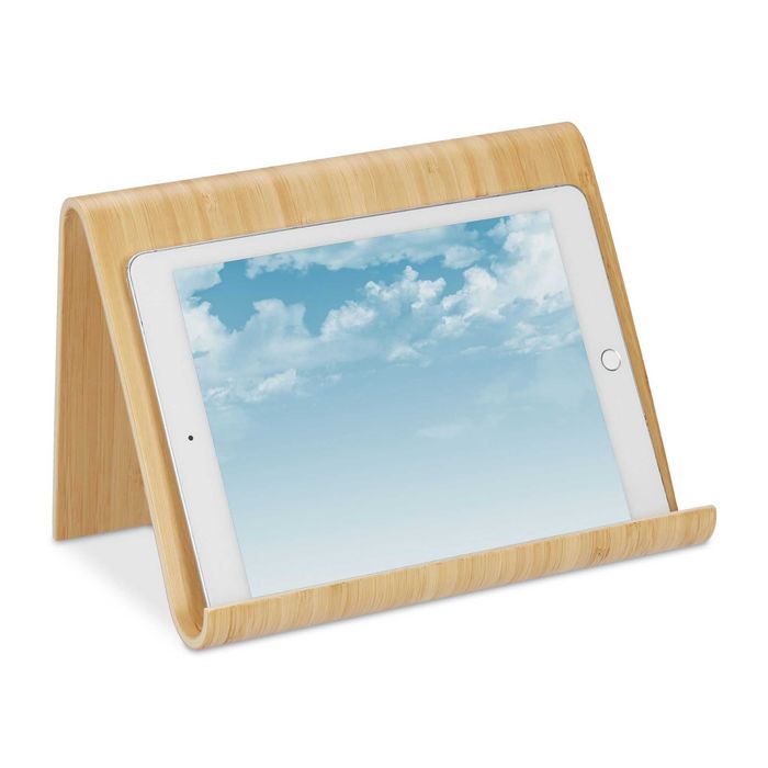 Stojak na tablet z drewna