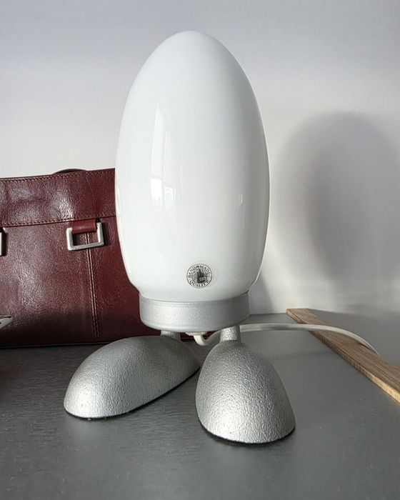 Mała lampka Ikea Fjorton vintage jajo lata 90 szkło handmade Tatsuo Konno