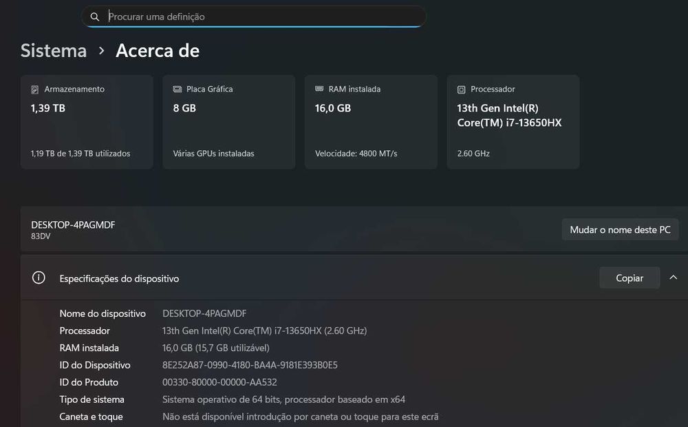 Lenovo Gaming LOQ 13th Gen Intel(R) Core(TM) i7-13650HX